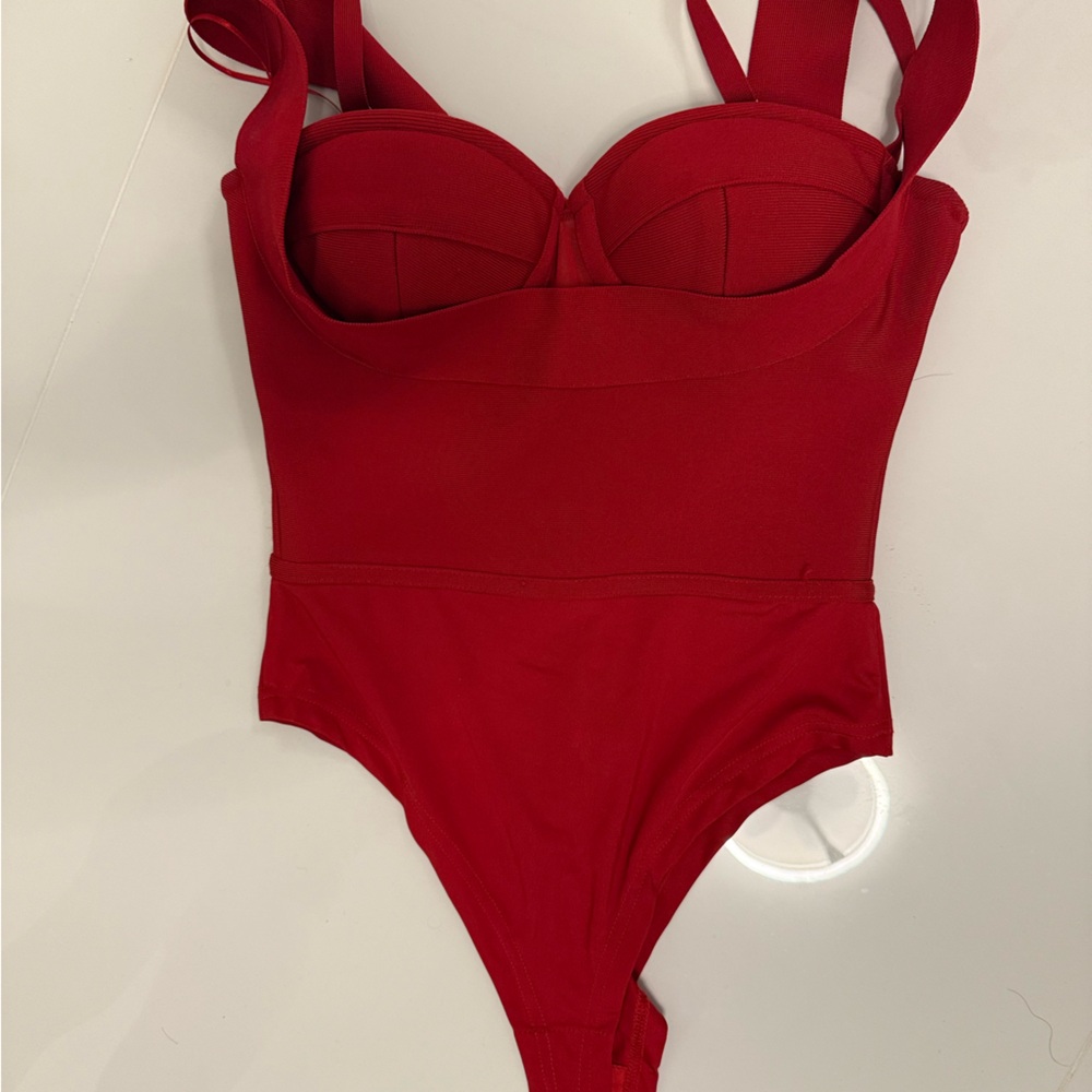 Fashion Nova Red Bodysuit Top